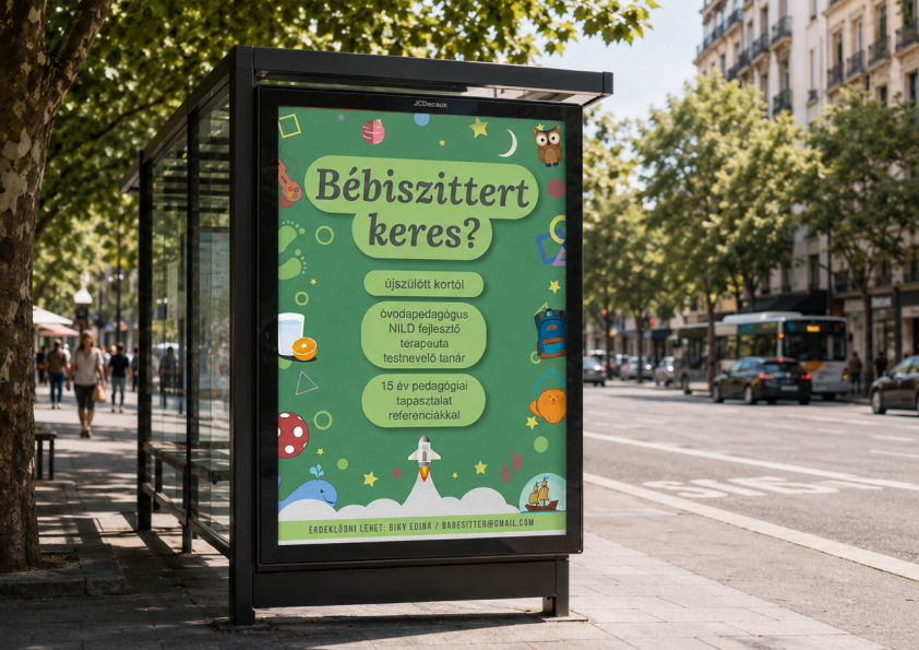 A bébiszitter plakát teljes látványterve