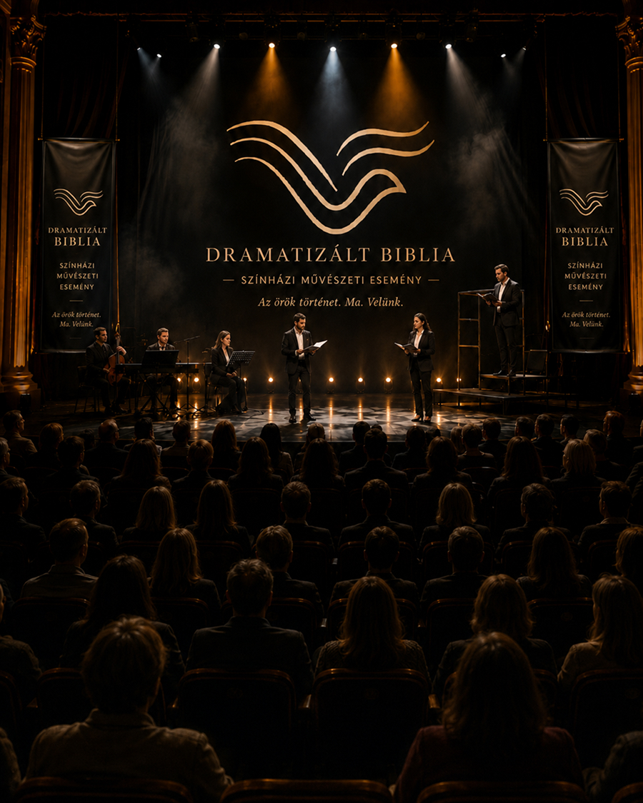 A Dramatizált Biblia Spotify-megjelenésének látványterve