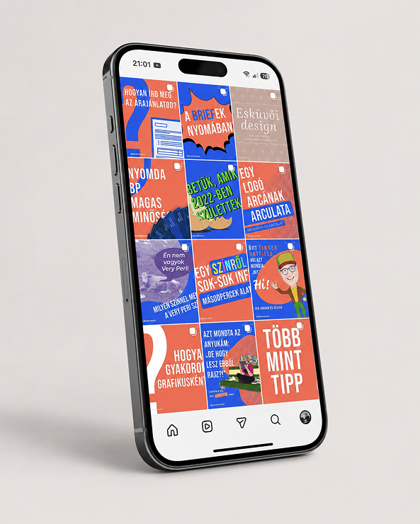 Brand and Graphic Instagram-feed álló okostelefonos látványterve