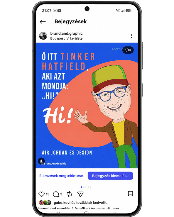 Brand and Graphic Instagram-bejegyzés okostelefonos látványterve